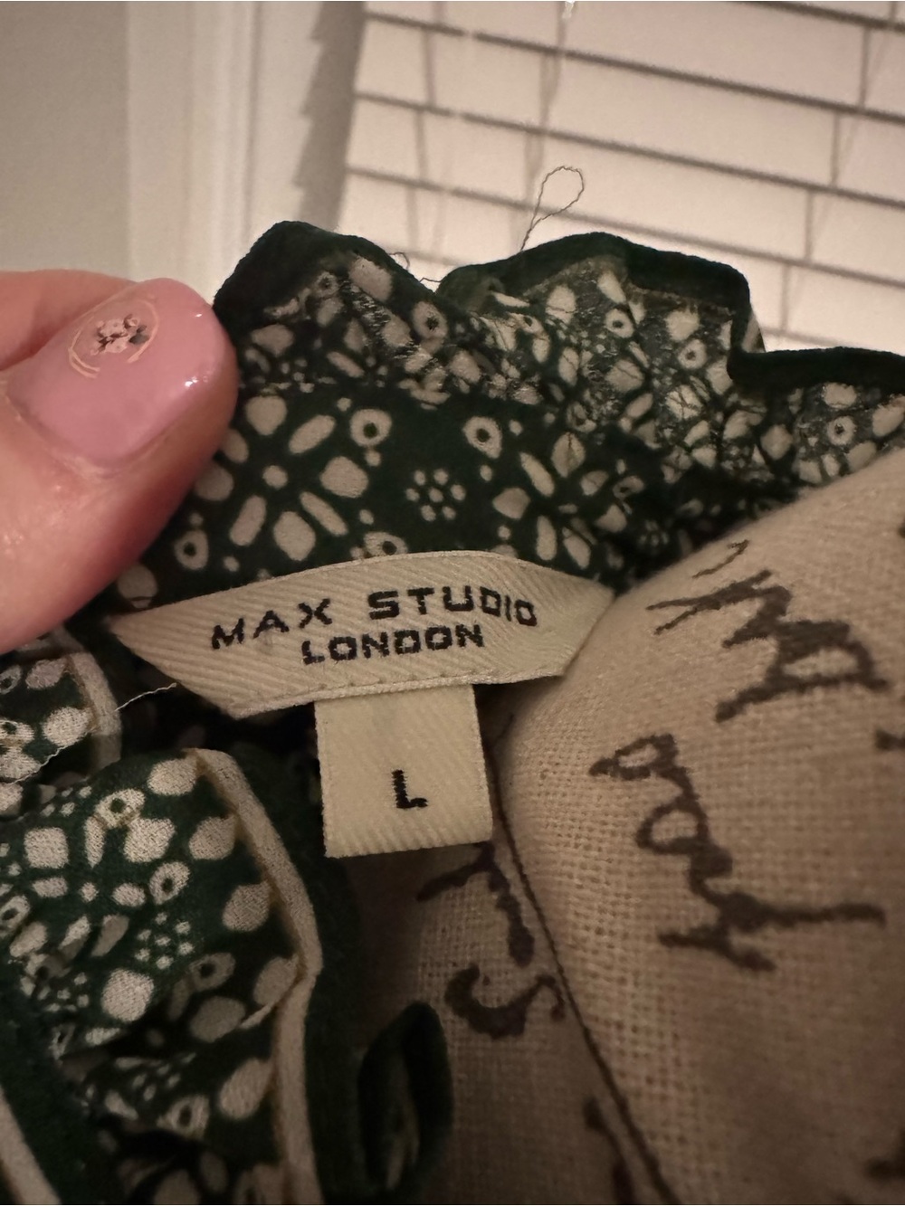 Max Studio Green Floral Ruffle Midi Dress - Picture 2 of 3